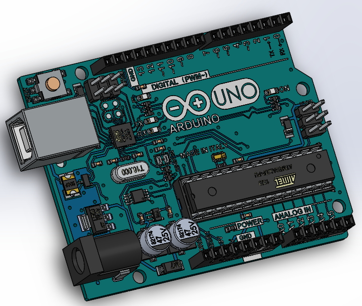 Arduino Uno modélisée en volumique - BLOG DE L'ENSEIGNANT