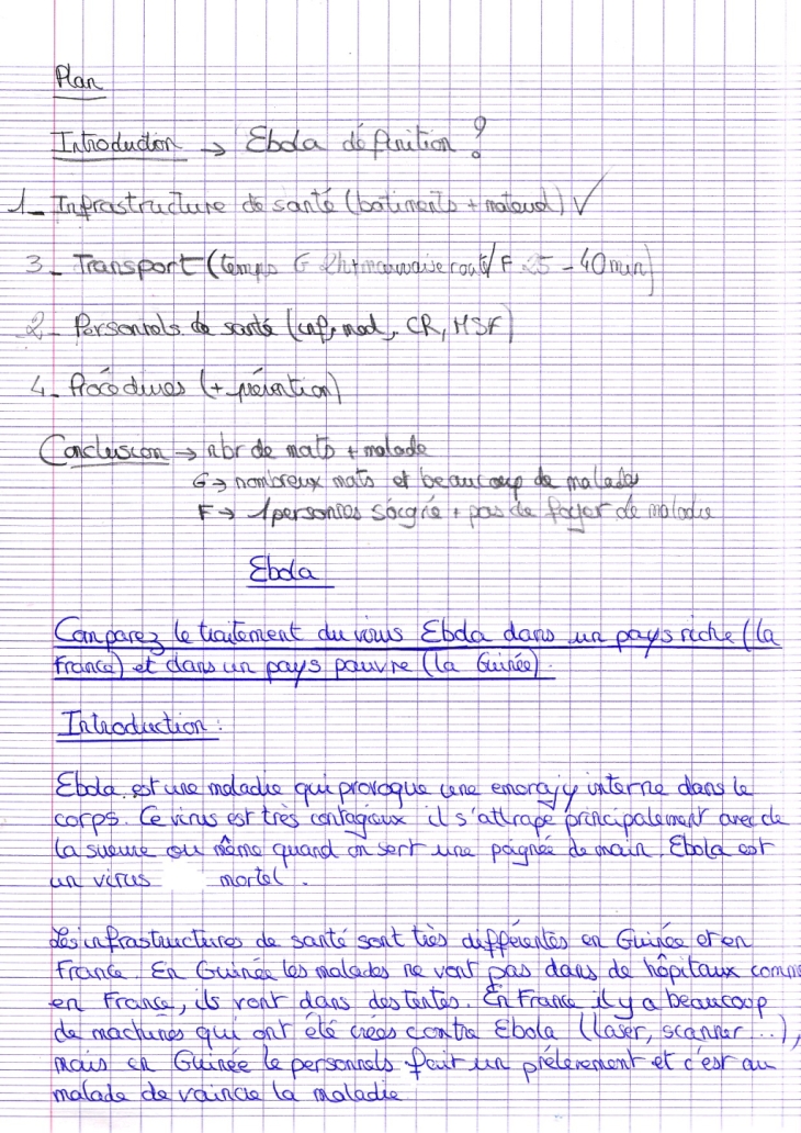 exemple de redaction 5eme