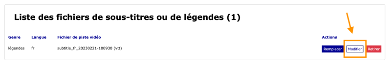 Modifier des sous-titres