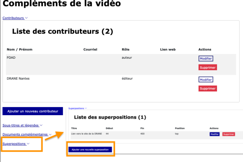Exemple de texte superposé