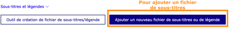 Ajout de sous-titres : choix