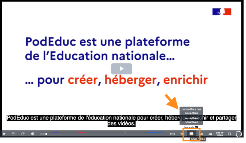 Sous-titrage d'une vidéo