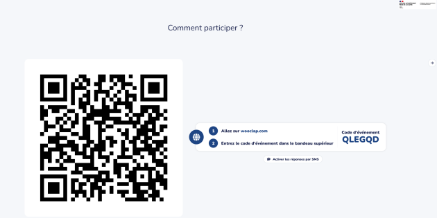 qrcode pour accéder au wooclap