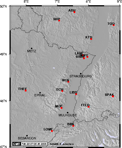 Les stations CP du fossé Rhénan