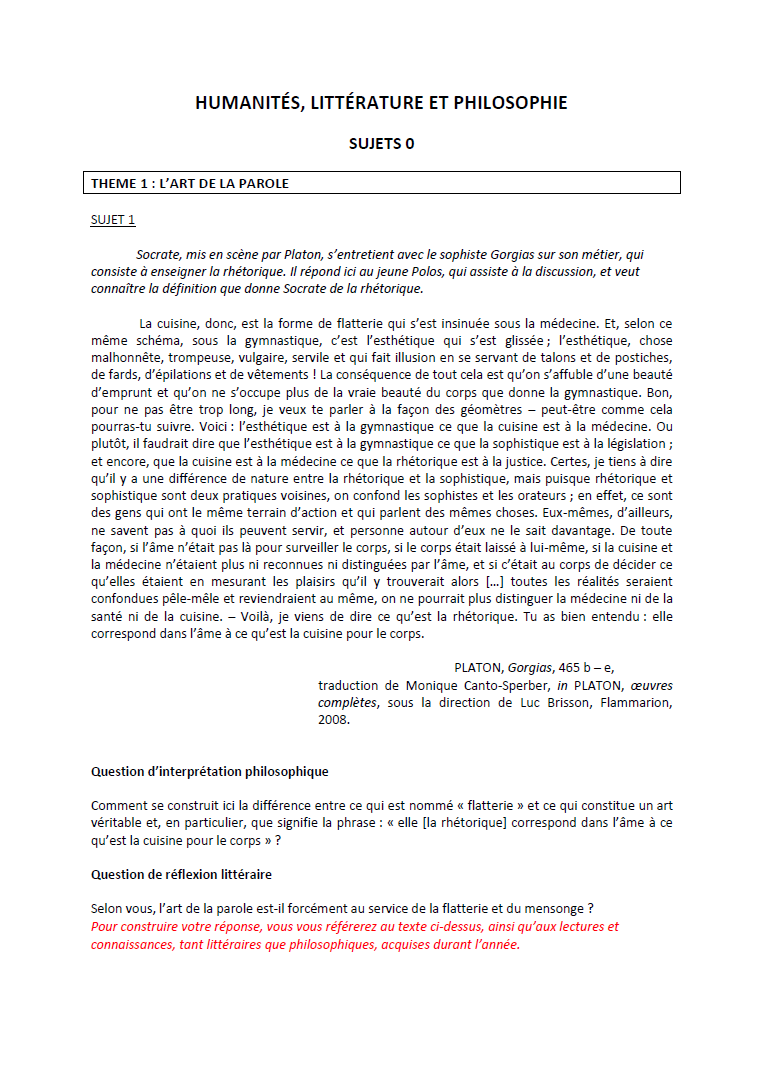 sujets de dissertation philosophique pdf