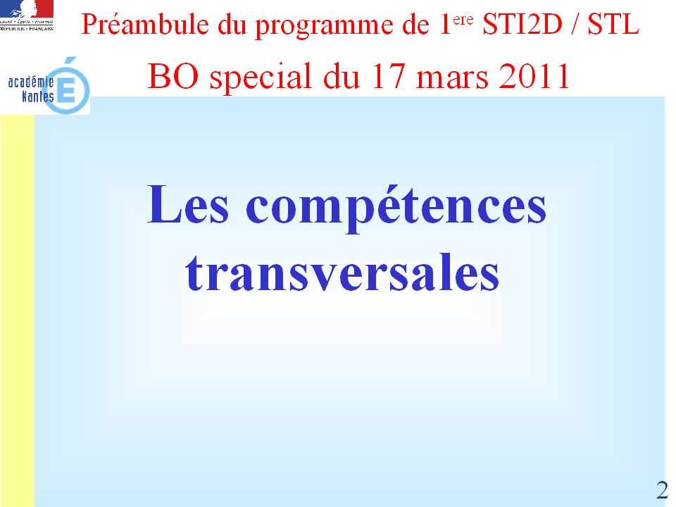 compétences transversales