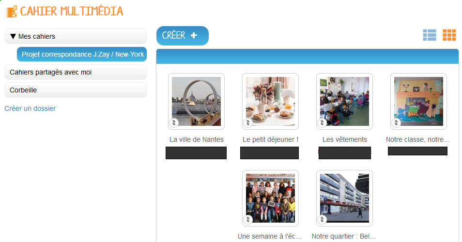Les cahiers multimédias créés