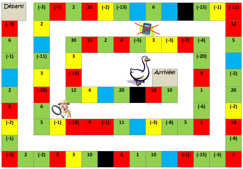 Jeu de l'oie ajouter ou retrancher 999  Jeu de l'oie, Jeux calcul,  Mathématiques