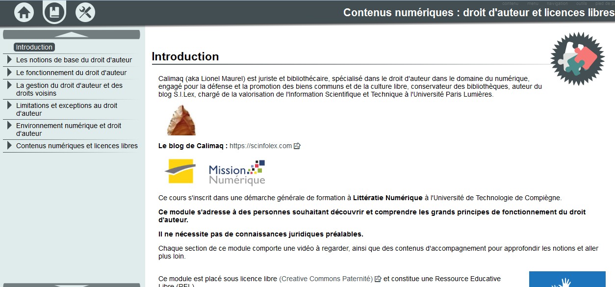 accéder au module de formation