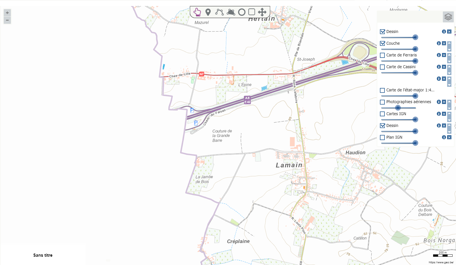 Carte topographique belge