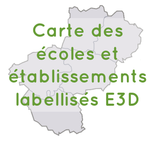 Carte des écoles et éatblissements labellisés E3D