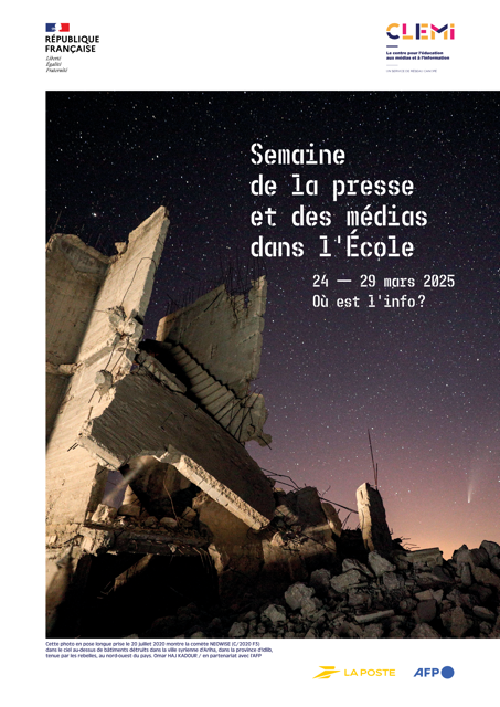 Affiche de la semaine de la presse et des médias à l' École 2025