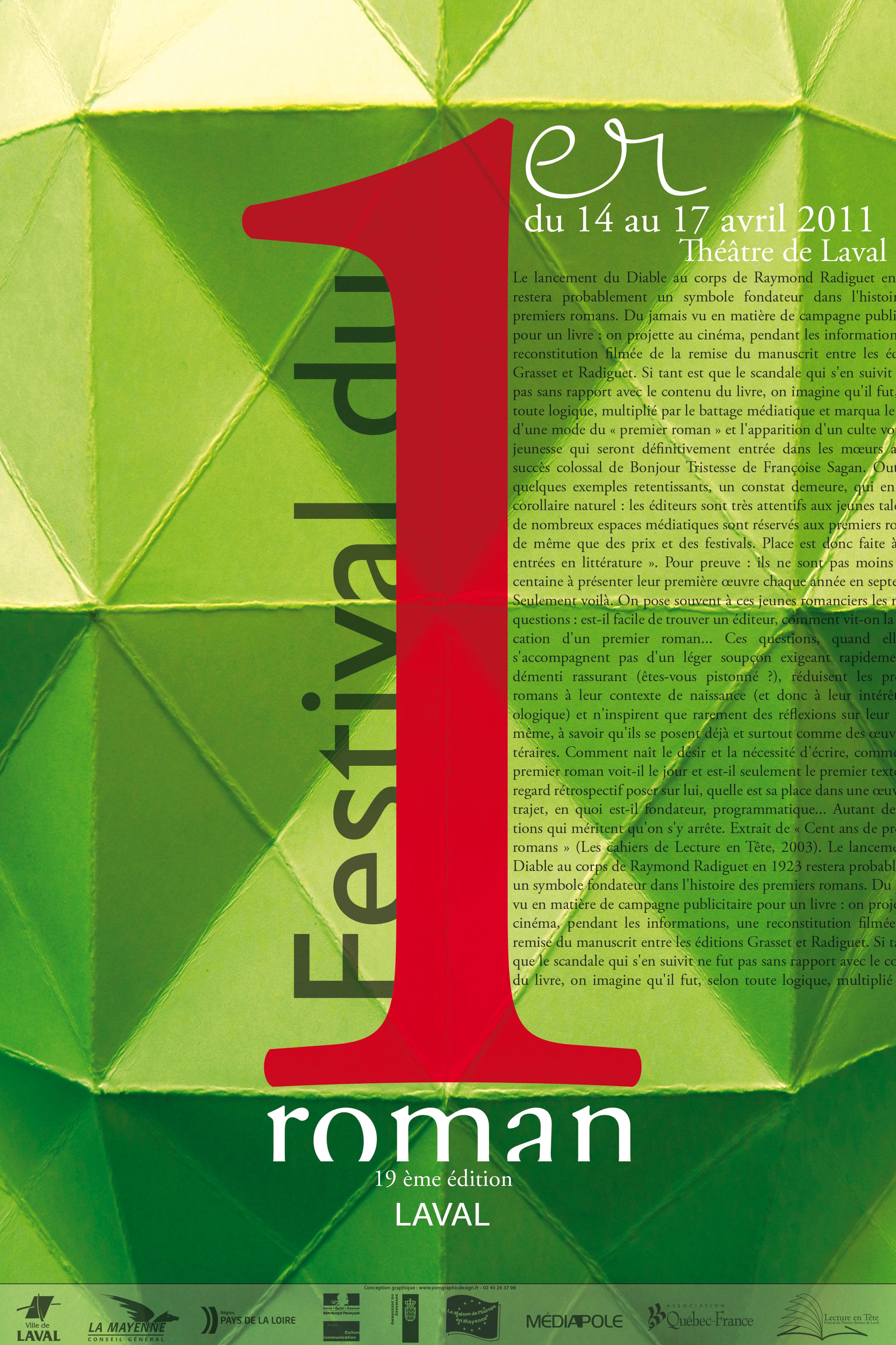 affiche du Festival du Premier Roman
