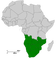 Vignette carte Afrique du sud / Afrique australe