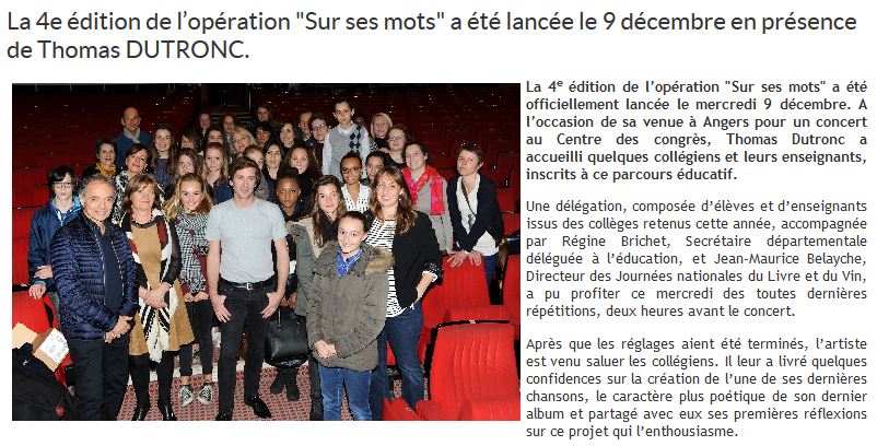 article lancement de l'opération