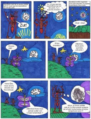 Un exemple de planche réalisée par les élèves. Un exemple de planche réalisée par les élèves.