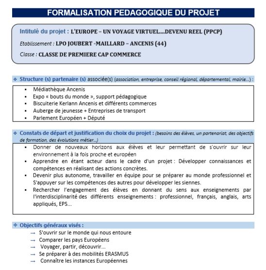 Descriptif projet Bruxelles