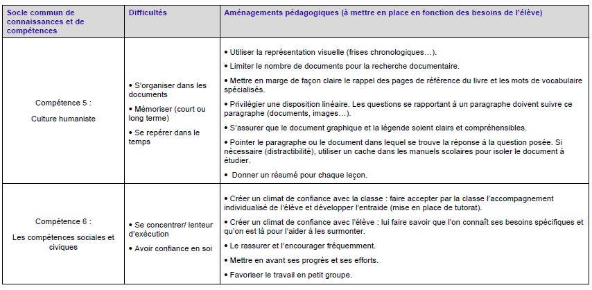 compétences 5 et 6 du socle commun