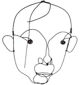 Alexander CALDER, portrait de Miro, 29 x 31 cm, 1931