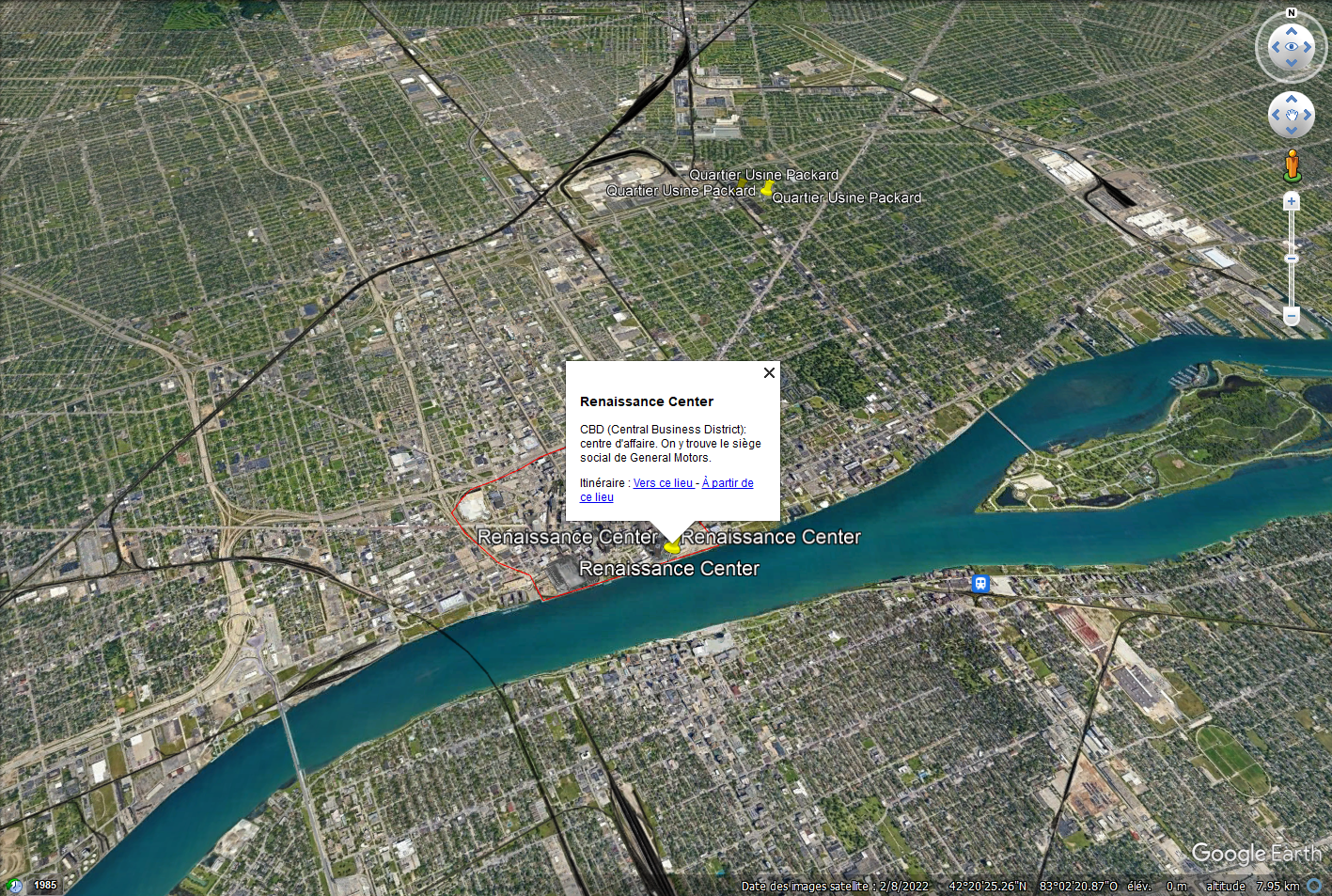Capture goggle earth Detroit Capture goggle earth Detroit