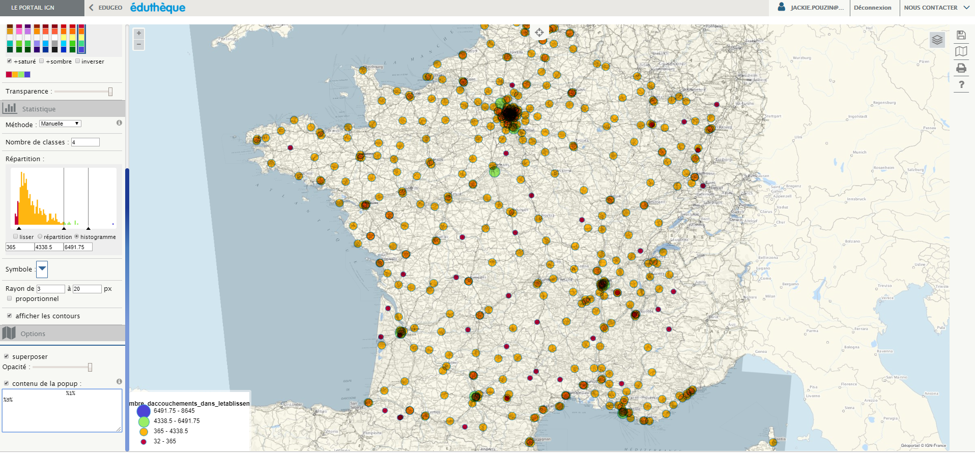 outil statistique d'édugeo