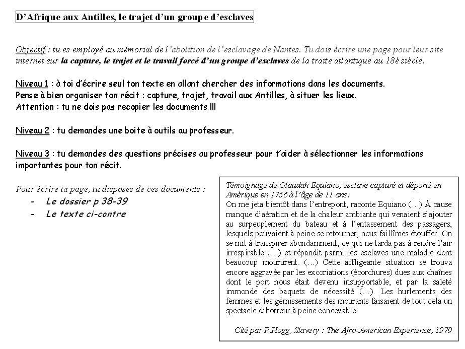 traite négrière 4ème évaluation