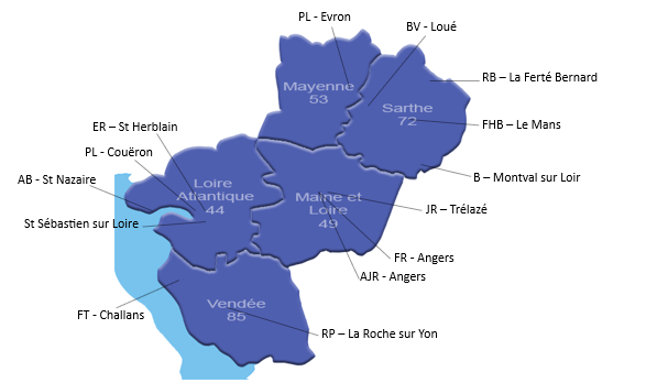 carte académique des laboratoires mathématiques
