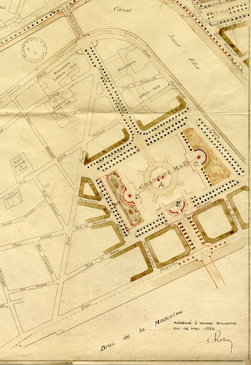 plan du Champ de Mars