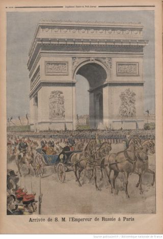 Nicolas II sur les Champs Elysées