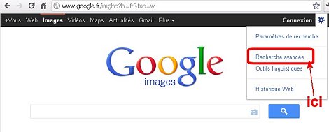 Recherche avancée dans Google images