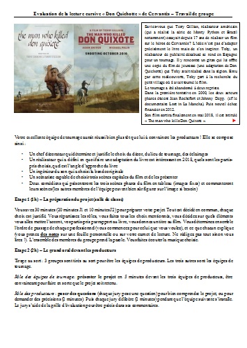 Consignes élèves