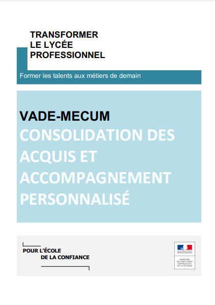 La consolidation des acquis et l'accompagnement personnalisé