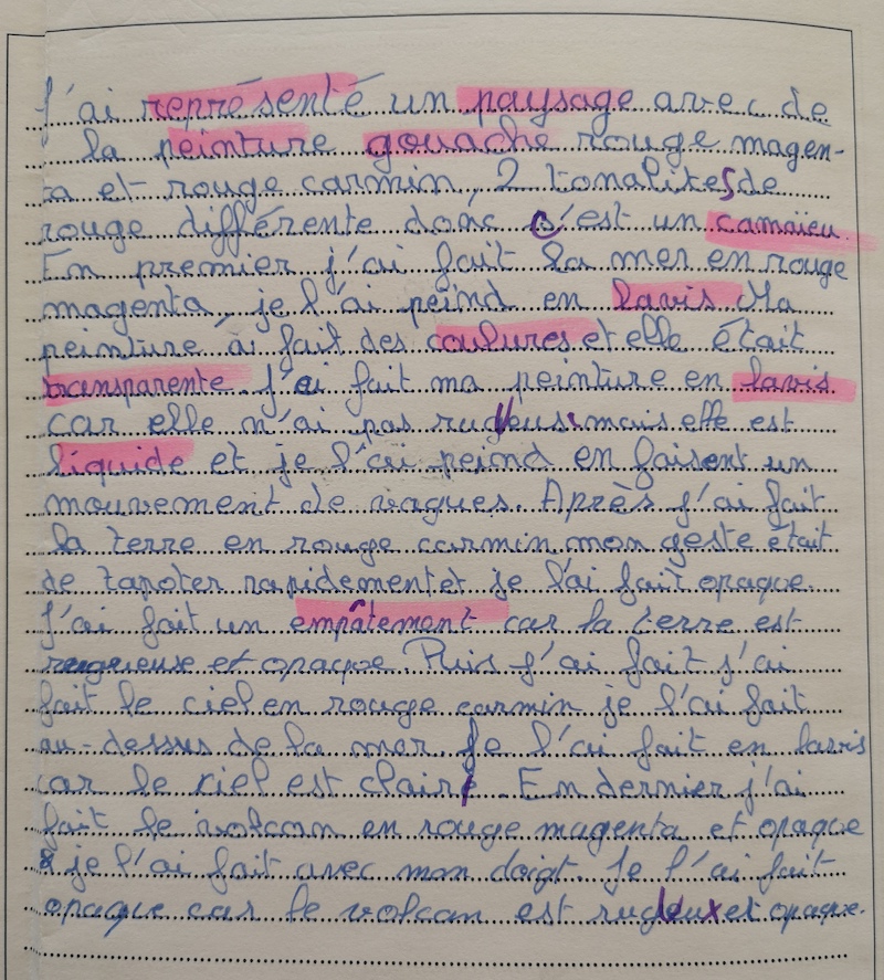 Texte de Daphnée