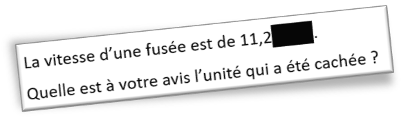 Des unités manquantes