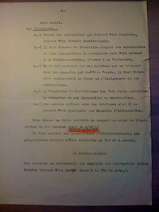 désenjuivement économie 05 décembre 1940 suite