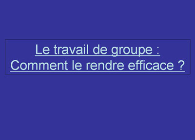 diaporama travail en groupes