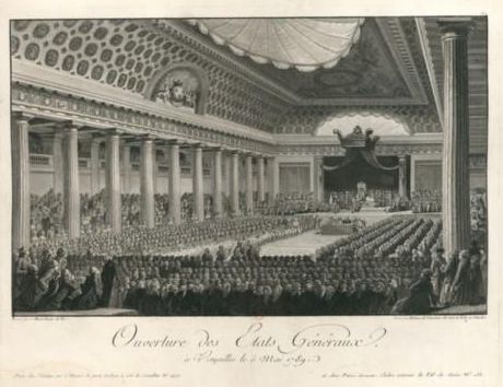 gravure : l'ouverture des États généraux à Versailles