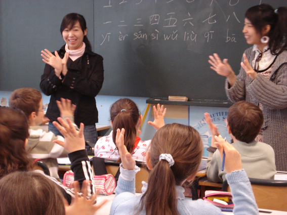 Séance pratique avec les étudiantes chinoises