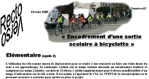 recto-verso n°65 : encadrement sortie scolaire à bicyclette