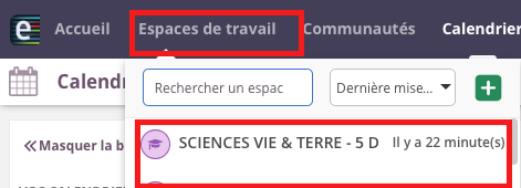 accéder à l'espace 