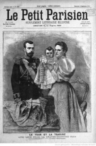 Le Tsar et la Tsarine avec leur fille, la grande duchesse Olga