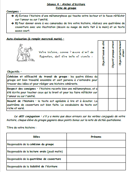 fiche d'activité