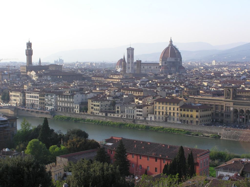 Florence vue de la rive gauche de l'Arno