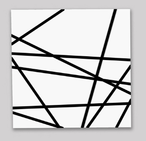 François MORELLET, 10 lignes au hasard, 1985