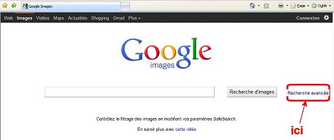Recherche avancée dans Google images