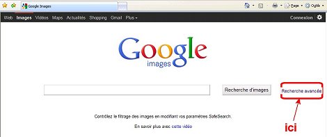 Recherche avancée dans Google images