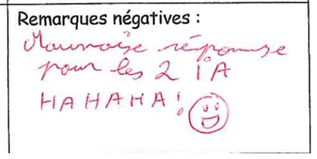 exemples d'élèves