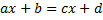 ax+b=cx+d