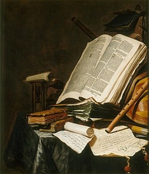 Jan VERMEULEN, Livres et instruments de musique