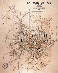 plan ancien de la ville de la Roche-sur-Yon
